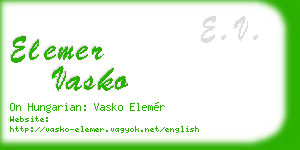elemer vasko business card